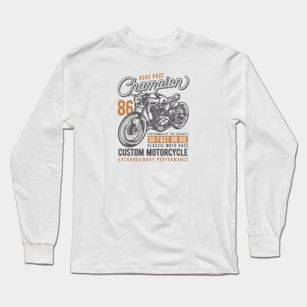 road race champion Long Sleeve T-Shirt by Design by Nara